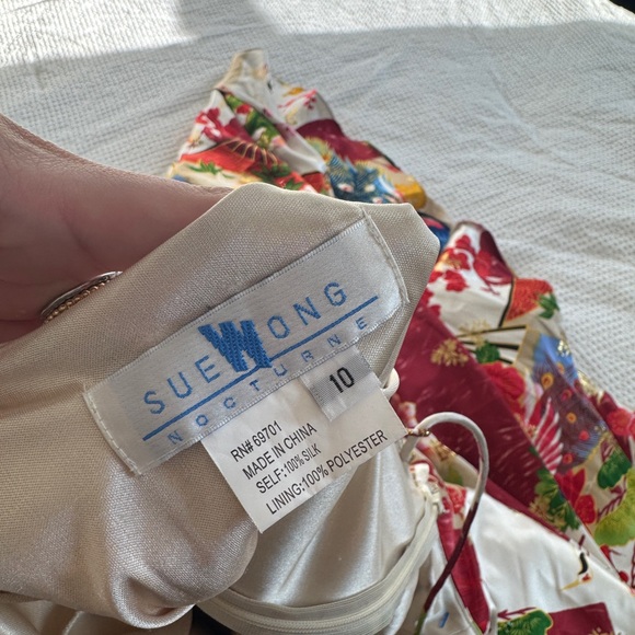 NWT vintage Sue Wong Multicolor Floral Satin dress - Picture 4 of 4
